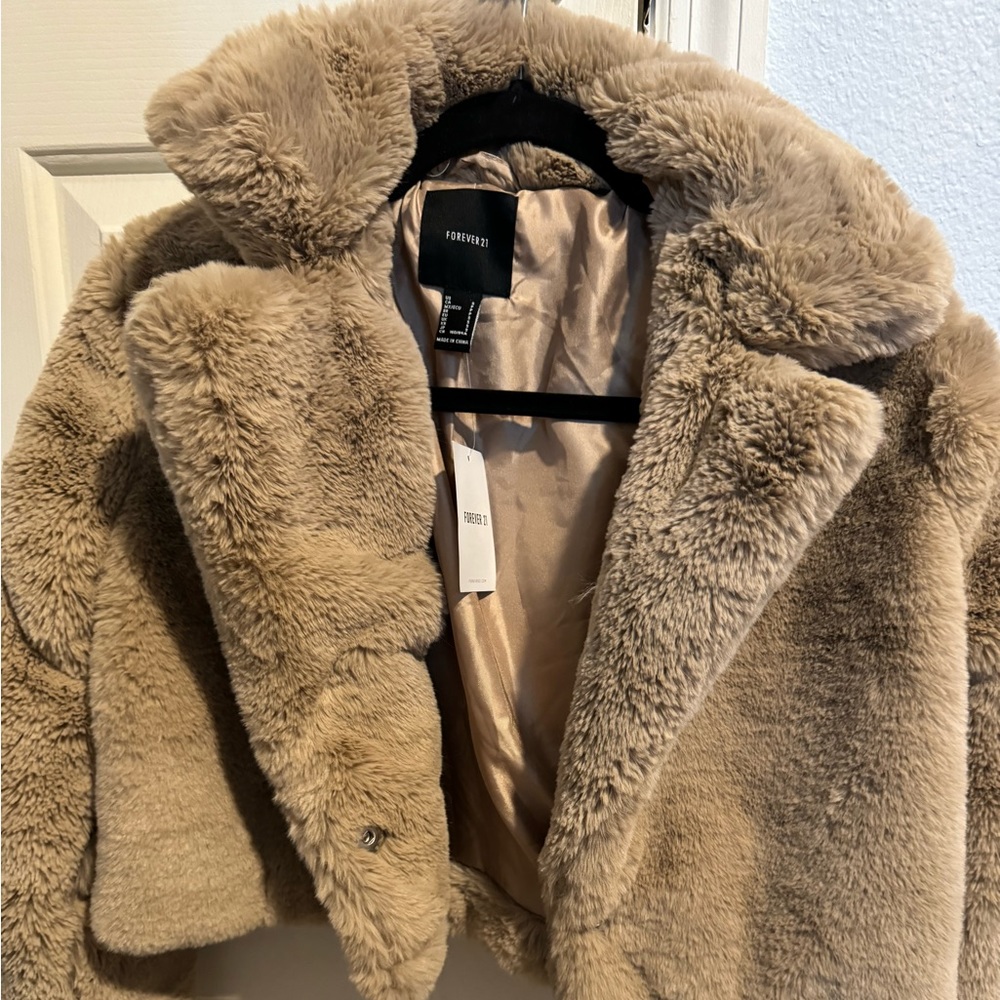Brown Forever 21 Fur Coat